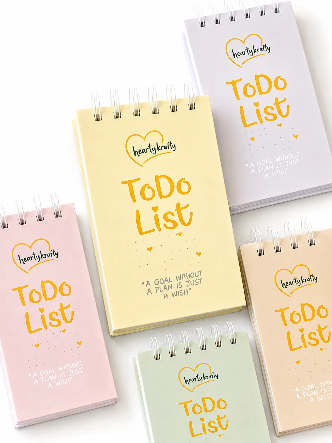 Branded spiral to-do pads in four colours